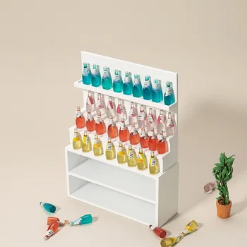 1: 12 Evcilik minyatür vitrin rafı Depolama Rafı Modeli Mobilya Süpermarket Dekor Bebek Oyuncak
