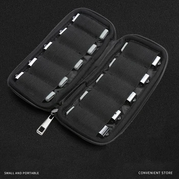 Multisize Neopren Siyah Flash Sürücüler Organizatör Dayanıklı U Disk Toz Geçirmez Çanta Çok Fonksiyonlu Taşınabilir Tutucu Fermuarlı