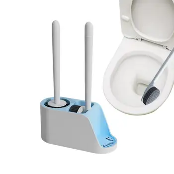 Tuvalet Temizleme Fırçası Silikon Tuvalet Kase Scrubber Fırça Banyo Temizleme Aracı Kullanımlık Silikon Kafa Temizleme Fırçası