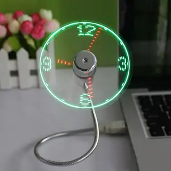 Metal Hortum Saat USB Şarj Fanı taşınabilir led ışık Ayarlanabilir Gerçek Zamanlı Ekran Elektronik USB Fan Saat Ev Ofis Malzemeleri