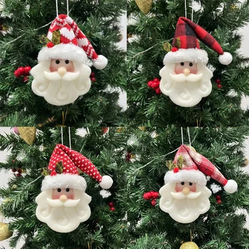 1 adet Noel Süsler 2023 Dekorasyon Noel Baba Noel Ağacı Kolye askı süsleri Ev Dekor Malzemeleri Yeni Yıl 2024