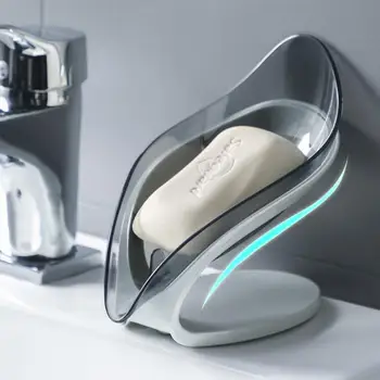 Drenaj Sabun Kutusu Yaprak şeklinde Sabunluk Banyo Tuvalet Ücretsiz Delikli Drenaj Sabunluk Yaprak Sabunluk Banyo Ürünleri