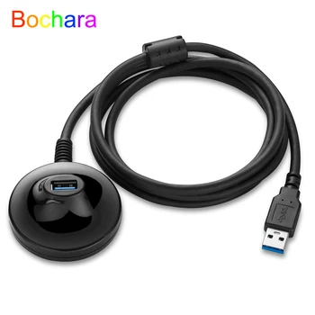 Bochara USB 3.0 USB 2.0 Uzatma Kablosu Erkek Kadın Taban Standı Folyo + Örgülü Korumalı 1.5 m
