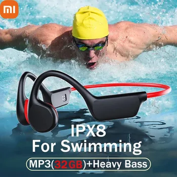 Xiaomi Moda Kemik Iletim Bluetooth Kulaklık X7 Kablosuz IPX8 Yüzme Kulaklıklar MP3 IP68 32G Su Geçirmez Kulaklık