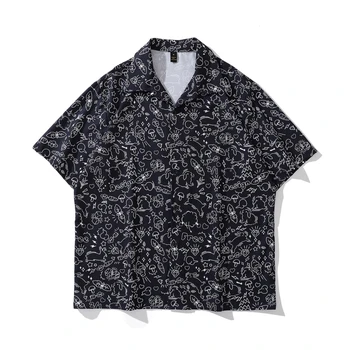 Gevşek Baskılı Harajuku Kawaii Gömlek ve Bluzlar Kadın Erkek Gotik Artı Boyutu Grafik T-shirt Büyük Boy Yaz Üstleri Streetwear