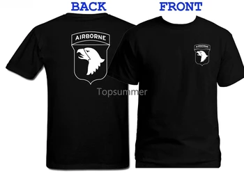 Abd Ordusu 101st Havadan Bölümü Çığlık Kartal Ön ve Arka Baskı Üst T-Shirt Serin Rahat Gurur T Gömlek Erkek Unisex Yeni