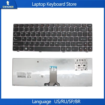 Yeni ABD LENOVO Y480 Y480N Y480M Y480A Y480P Y485M Y485 İngilizce Mor Çerçeve Laptop Klavye